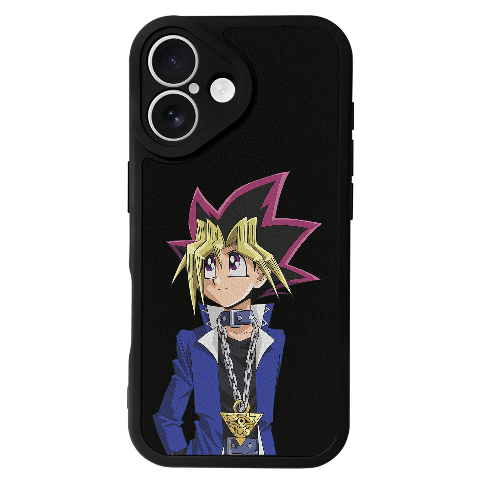 （画像用） 遊☆戯☆王 Yu-Gi-Oh! 【iPhone 16シリーズ対応】シリコンスマホケース（レザー調） 材質：シリコン